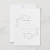 Carte De Remerciements Flore simple et élégant (Devant)