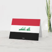 Carte De Remerciements Flot d'Iraq (Dos)