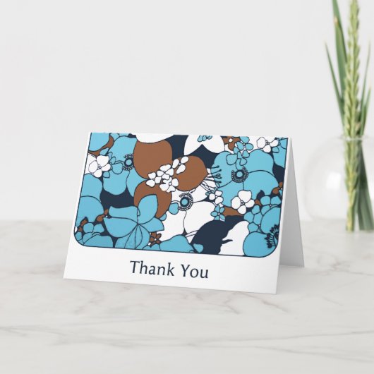 Carte De Remerciements Flower Posh (Devant)