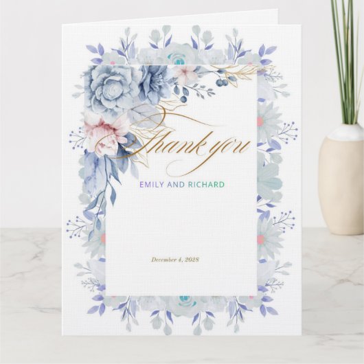 Carte De Remerciements Flowers card (Devant)