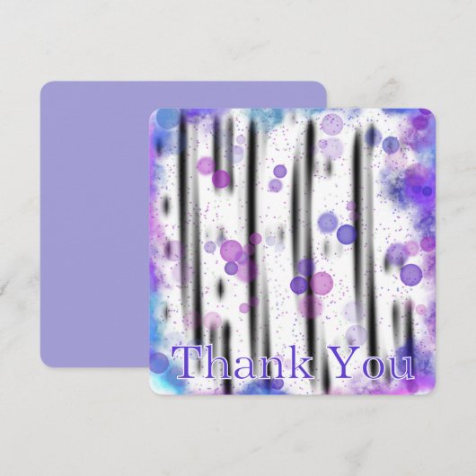Carte De Remerciements Flux de bulle cosmique (Devant / Derrière)