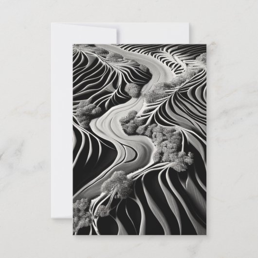Carte De Remerciements Flux fractal (Devant)