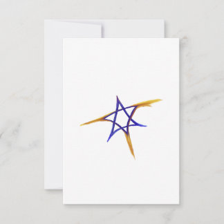 Carte De Remerciements Flying Fiery Star of David Card