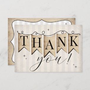 Carte De Remerciements Foi rustique Espérance Amour Mariage chrétien Vint