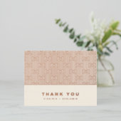 Carte de remerciements Foil moderne (Debout devant)