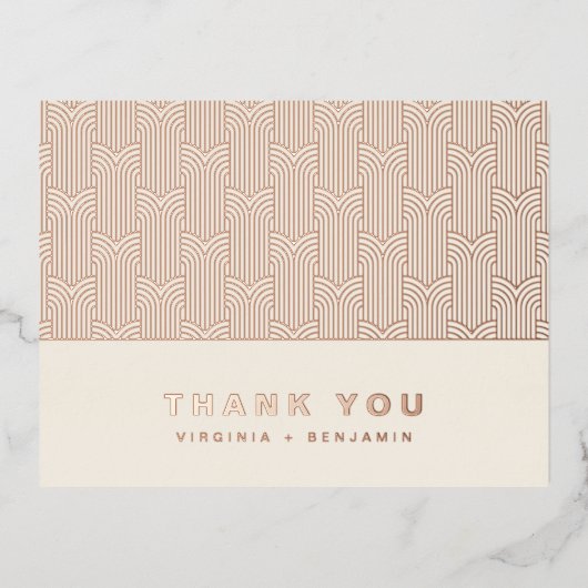 Carte de remerciements Foil moderne (Recto)