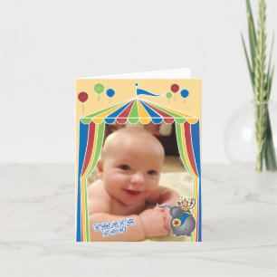 Carte De Remerciements Folded Circus Thank You Notes with Your Photo