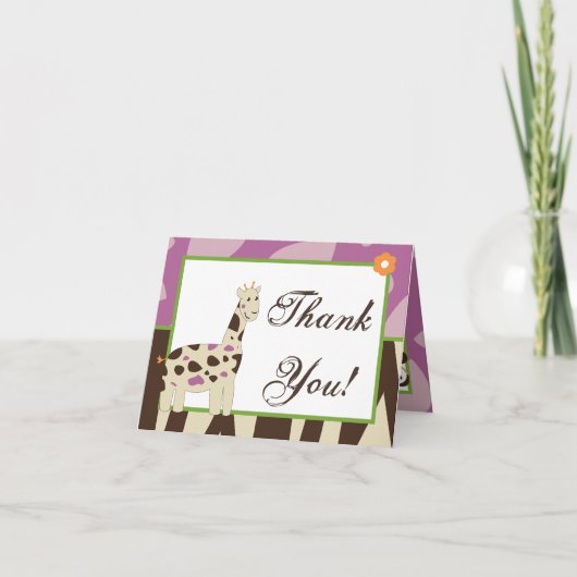 Carte De Remerciements Folded Thank You (Devant)