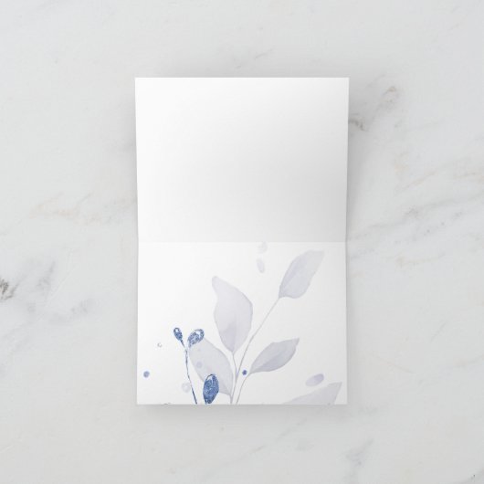 Carte De Remerciements Foliage de l'aquarelle de l'Merci russe  (Intérieur)