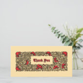 Carte De Remerciements Foliage floral (Debout devant)