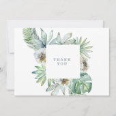 Carte De Remerciements Foliage tropical moderne perte de vie (Devant)