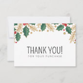 Carte De Remerciements Folithe de Noël (Devant)