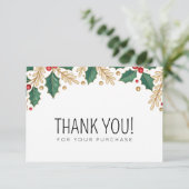 Carte De Remerciements Folithe de Noël (Debout devant)