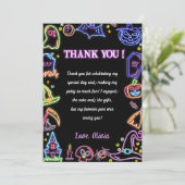 Carte de remerciements foncé de la fête d'Hallowee (Debout devant)