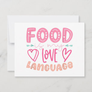 Carte De Remerciements Food Is My Love Language - Retro Food Lover Chef C