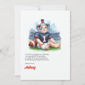 Carte De Remerciements Football 1er anniversaire (Dos)