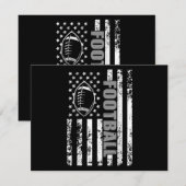 Carte De Remerciements Football américain du drapeau (Devant / Derrière)