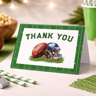 Carte De Remerciements Football américain Première année Down 1er Anniver