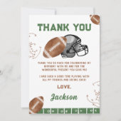 Carte De Remerciements Football Anniversaire (Devant)