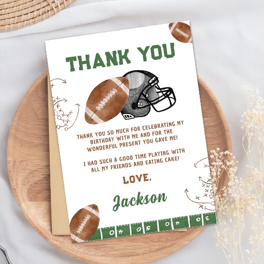 Carte De Remerciements Football Anniversaire