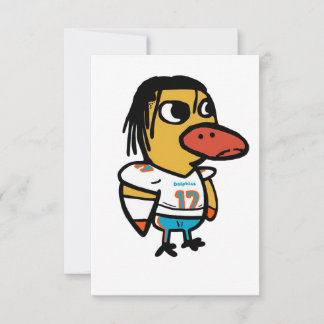 Carte De Remerciements Football canard par Jaylen Waddle Art Classic