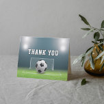 Carte De Remerciements Football de terrain Sports<br><div class="desc">Football / terrain de football merci cartes. Idéal pour les fans et les joueurs sportifs,  femmes / filles et hommes / garçons.</div>