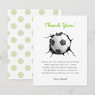 Carte De Remerciements Football Football Anniversaire