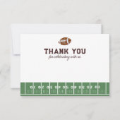 Carte De Remerciements Football garçon 1er anniversaire Touchdown (Devant)