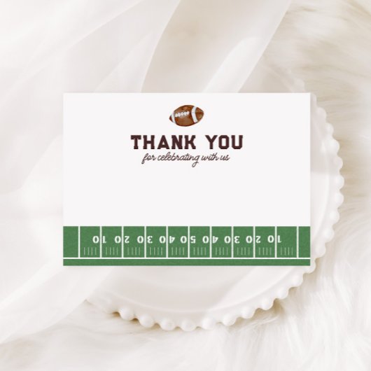 Carte De Remerciements Football garçon 1er anniversaire Touchdown