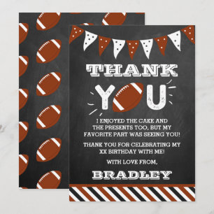 Carte De Remerciements Football, quel que soit l'âge anniversaire