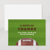 Carte De Remerciements Football Thème Bar Mitzvah (Devant / Derrière)