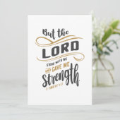 Carte De Remerciements Force divine - 2 Timothée 4:17 Conception chrétien (Debout devant)