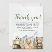 Carte De Remerciements Forest Adventure Baby Shower for Boy (Devant)