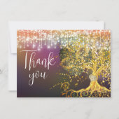 Carte De Remerciements Forest Fairtale Purple Gold Mariage (Devant)