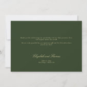 Carte De Remerciements Forest Foliage Botanical Elegant Script Wedding (Dos)