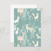 Carte De Remerciements Forest Friends (Devant / Derrière)