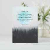 Carte de remerciements forestier planètes (Debout devant)