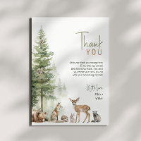Forêt Bois Animaux Baby shower vertical Plat