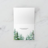 Carte De Remerciements Forêt boisée Oh Baby shower garçon plié (Intérieur)