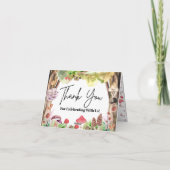 Carte De Remerciements forêt de champignon blanc (Dos)