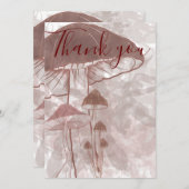 Carte De Remerciements Forêt de champignons (Devant / Derrière)
