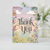 Carte De Remerciements Forêt de Charme Enchantée (Debout devant)