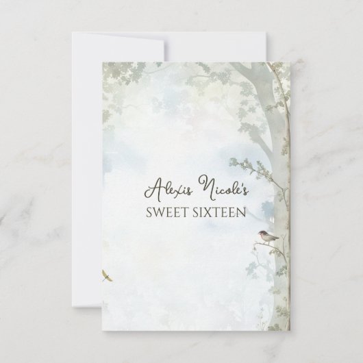 Carte De Remerciements Forêt enchantée Ethereal (Dos)