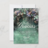 Carte De Remerciements Forêt Enchantée Périwinkle Woodland Quinceanera (Devant)
