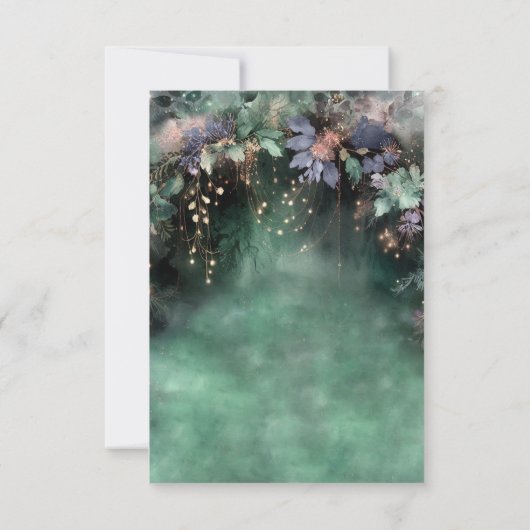 Carte De Remerciements Forêt Enchantée Périwinkle Woodland Quinceanera (Dos)