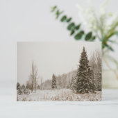 Carte De Remerciements Forêt enneigée (Debout devant)