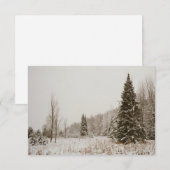 Carte De Remerciements Forêt enneigée (Devant / Derrière)