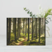 Carte De Remerciements Forêt | Forêt boréale Suède (Debout devant)