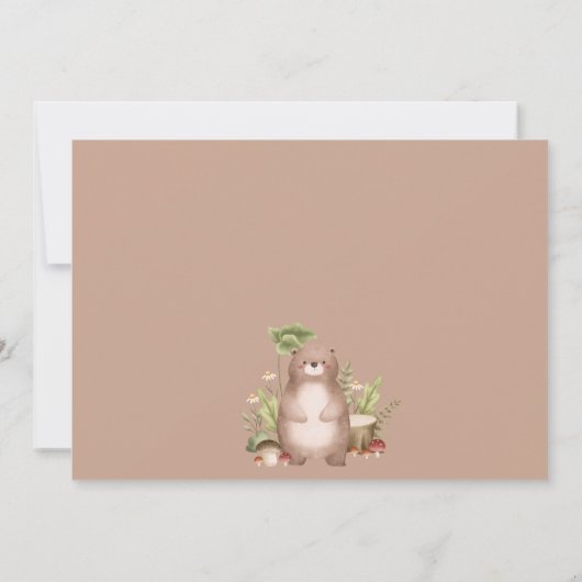 Carte De Remerciements Forêt sauvage d'un mignon Animaux de forêt (Dos)