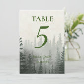 Carte De Remerciements Forêts romantiques MARIAGES thématiques Numéro de  (Debout devant)